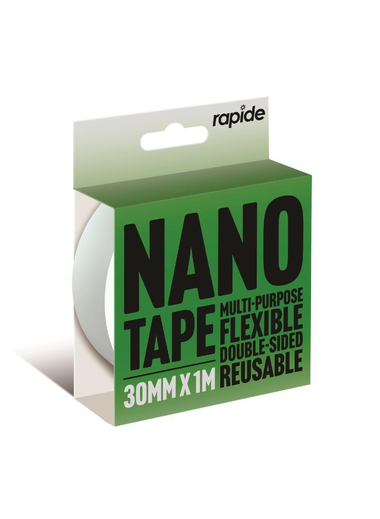 RAPIDE NANO Tape Multipurpose Flexible Double Sided Sticky Tape 30MM x 1M RAPIDE NANO Tape Multipurpose Flexible Double Sided Sticky Tape 30MM x 1M